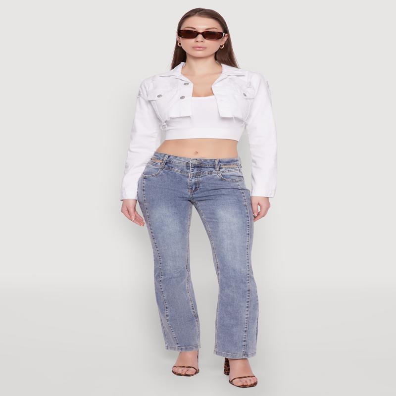 Madden Girl Cut Out Pintuck Jeans