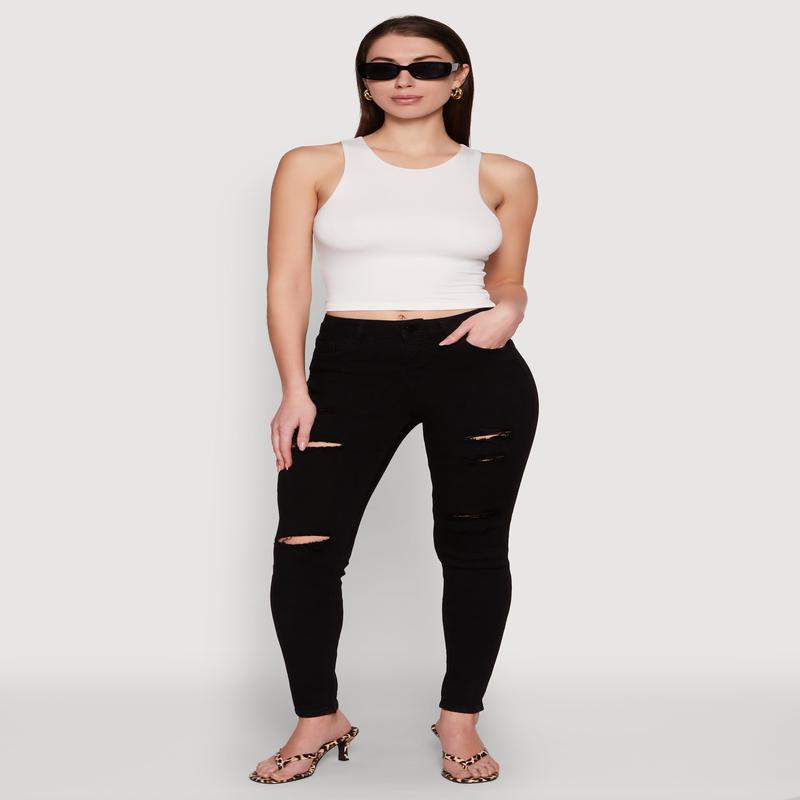 WAX Ripped Skinny Jeans