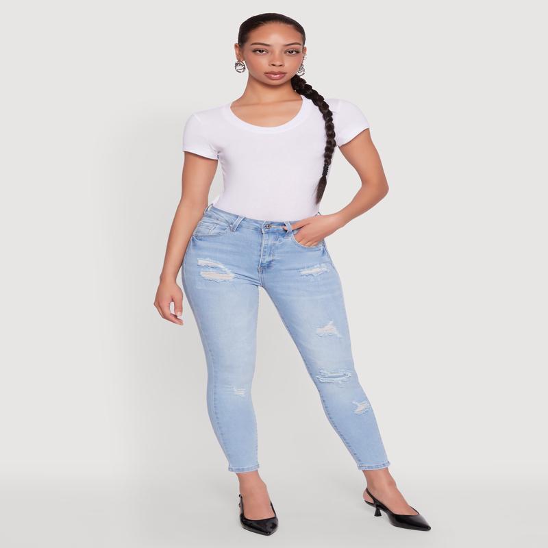 WAX Whiskered Distressed Jeans