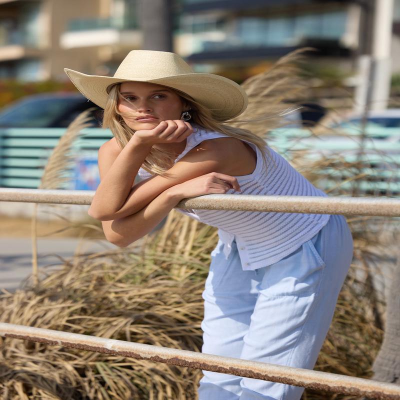 LA Made Sweater Stripe Button Up Tank