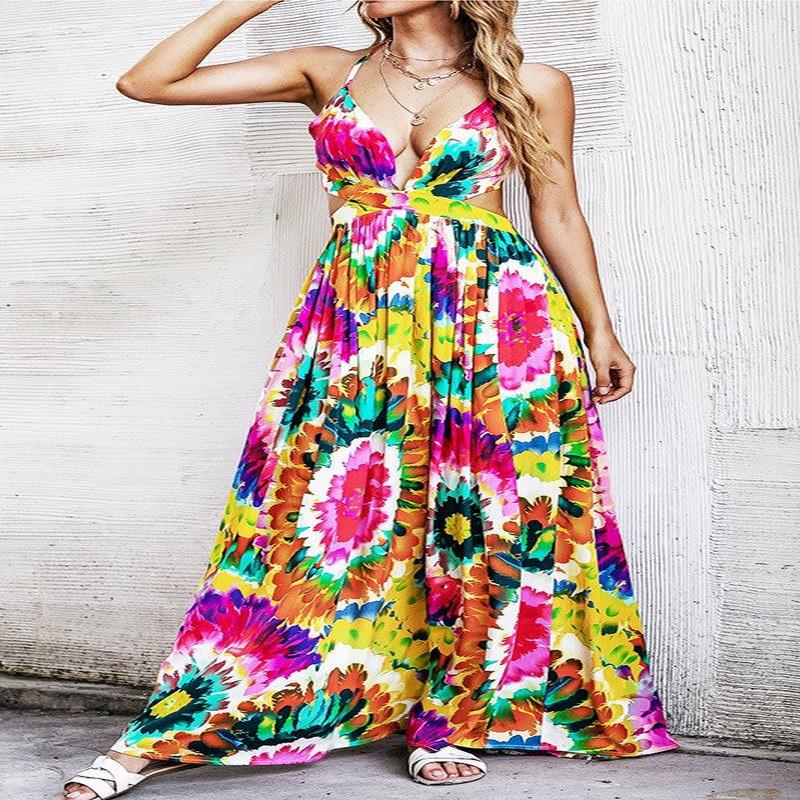 Wild Dye Print Maxi Dress *Online Only*