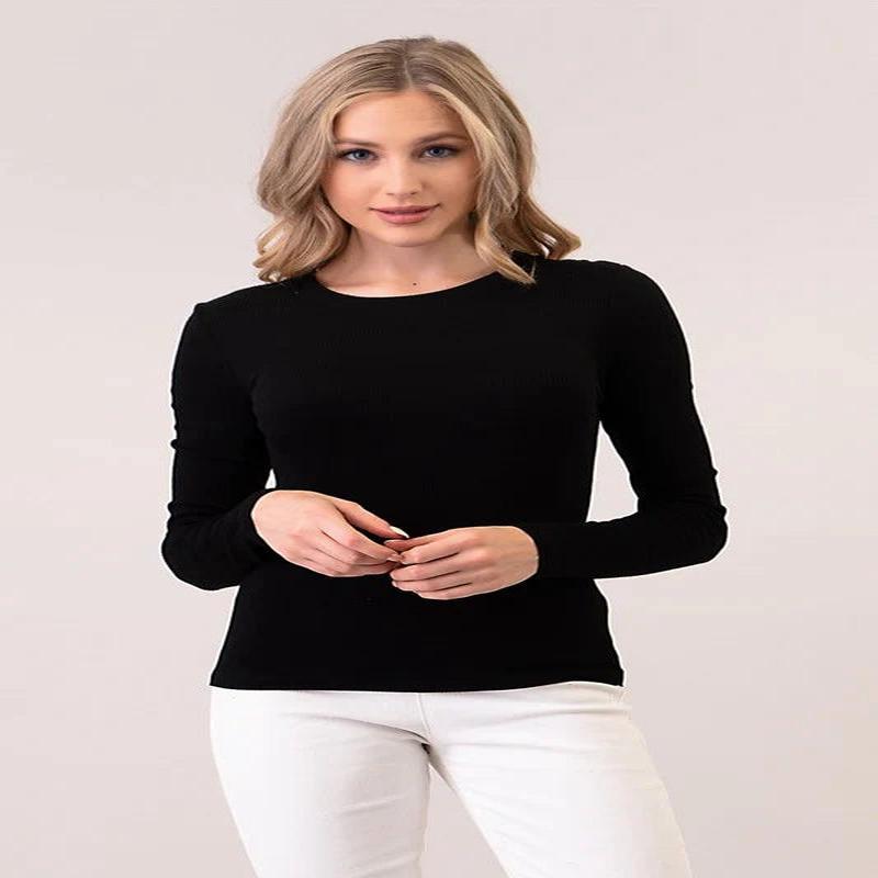 American Poet Long Sleeve Ribbed Top