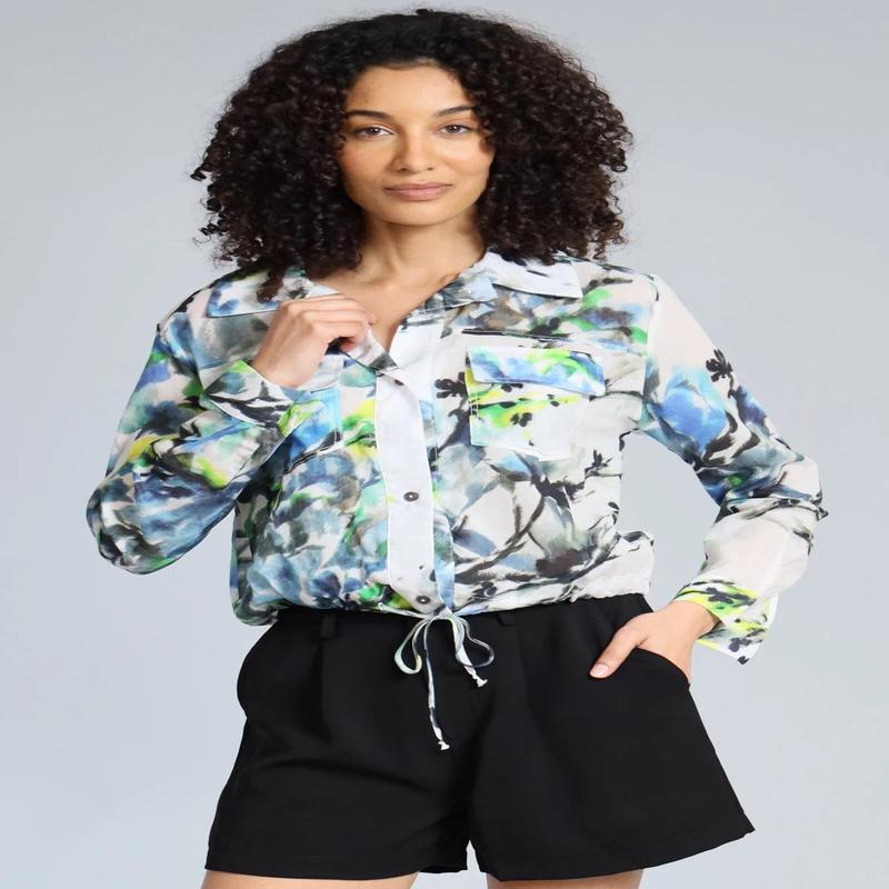 Lola + Sophie Ink Flower Shacket