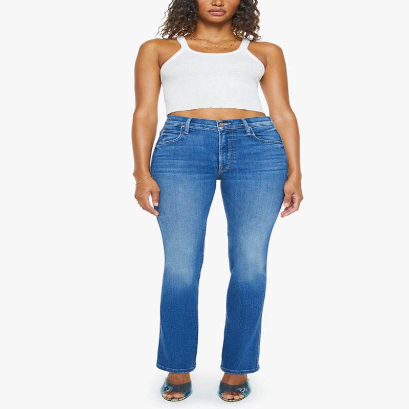 Mother Denim Mid Rise Smokin Double Sneak Jeans