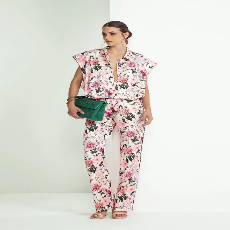 Odi Et Amo Rhinestone Floral Pants *FINAL SALE*