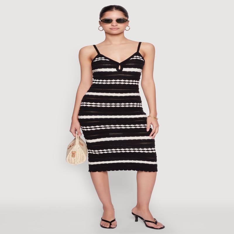 Almost Famous Striped Cami Dress