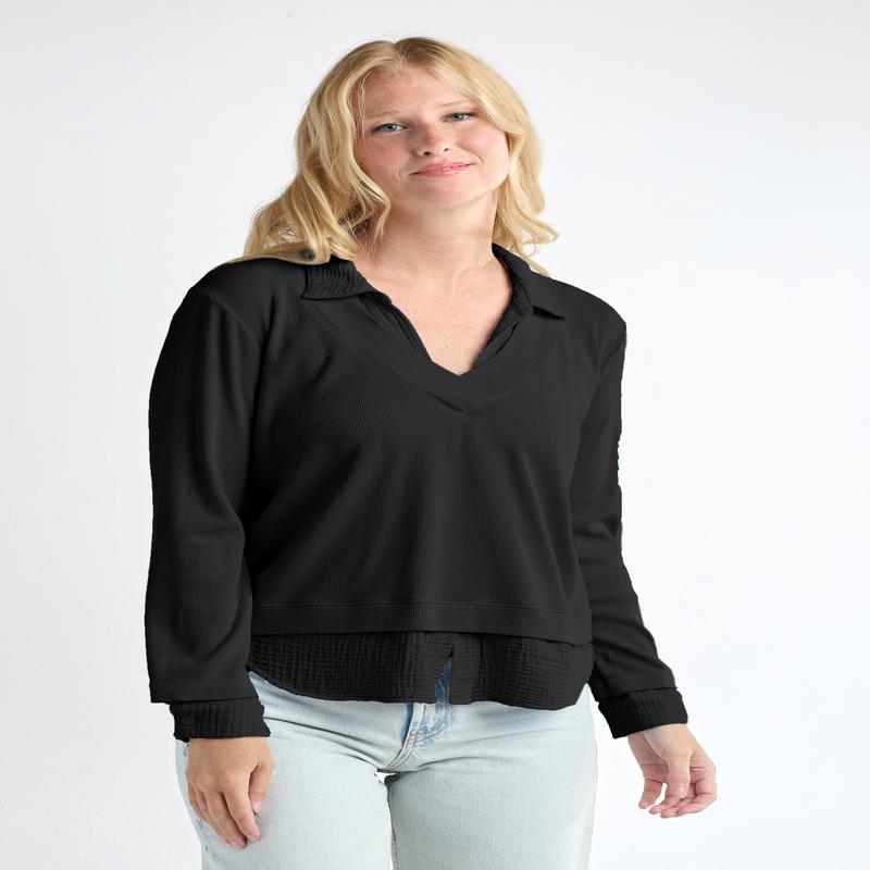 Red Haute Twofer Gauze Shirt