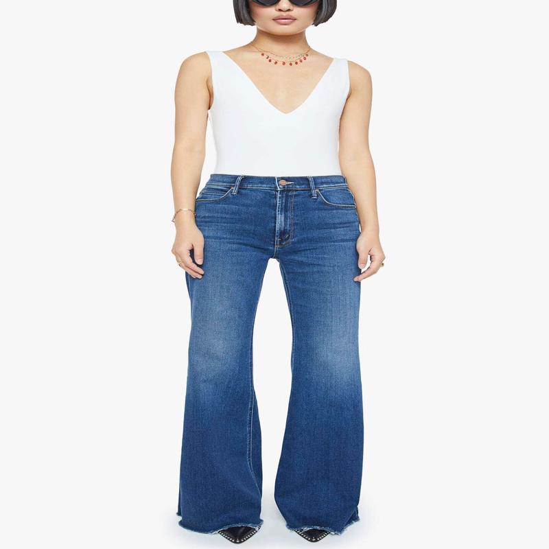 Mother Lil Doozy Fray Jeans in Scorchin' Hot