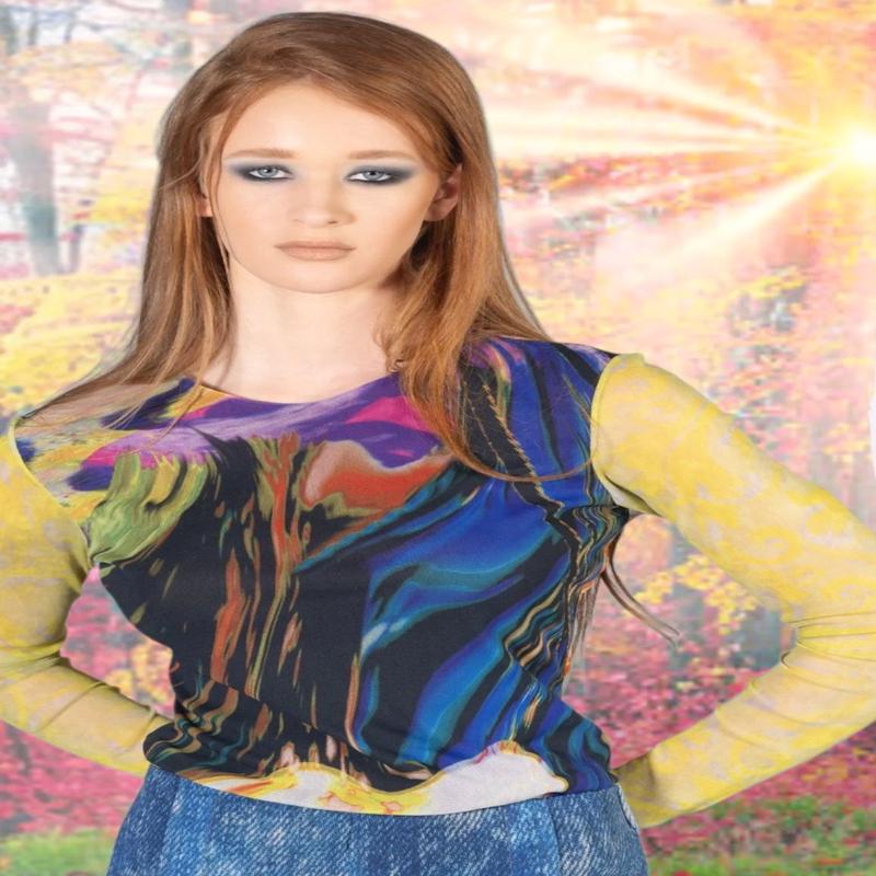 Petit Pois Long Sleeve Mesh Top