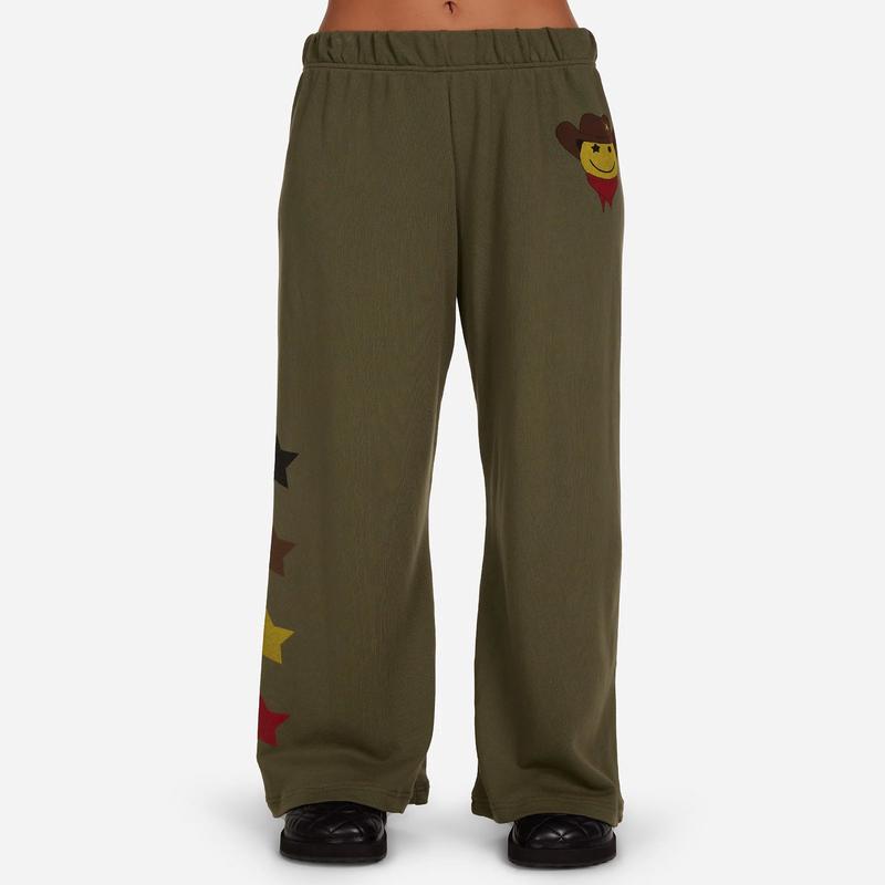 Lauren Moshi Martina Cowboy Happyface Sweatpants