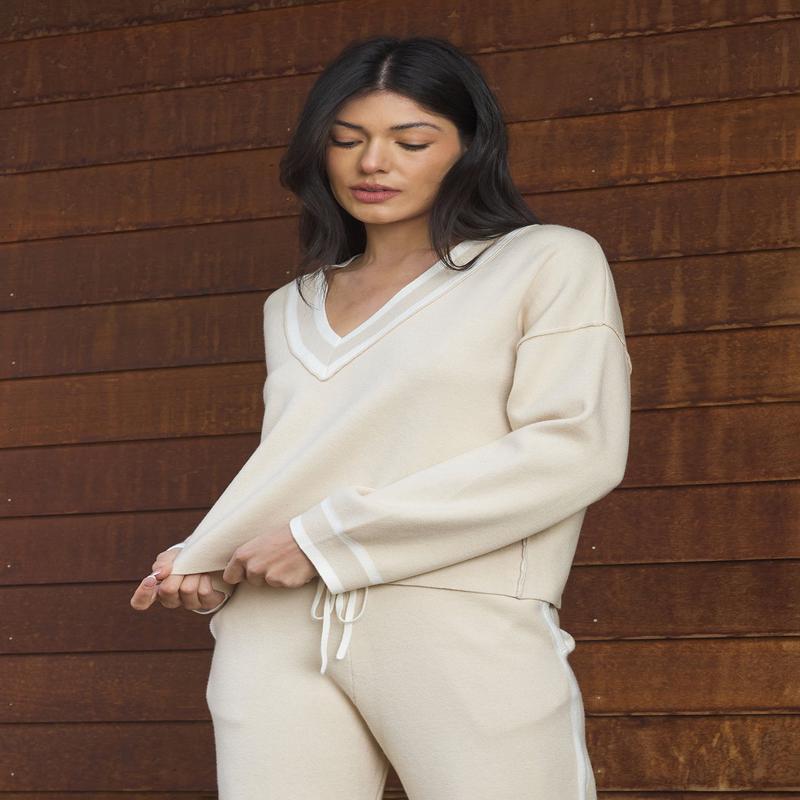 Stitches + Stripes Reed V-Neck Sweater