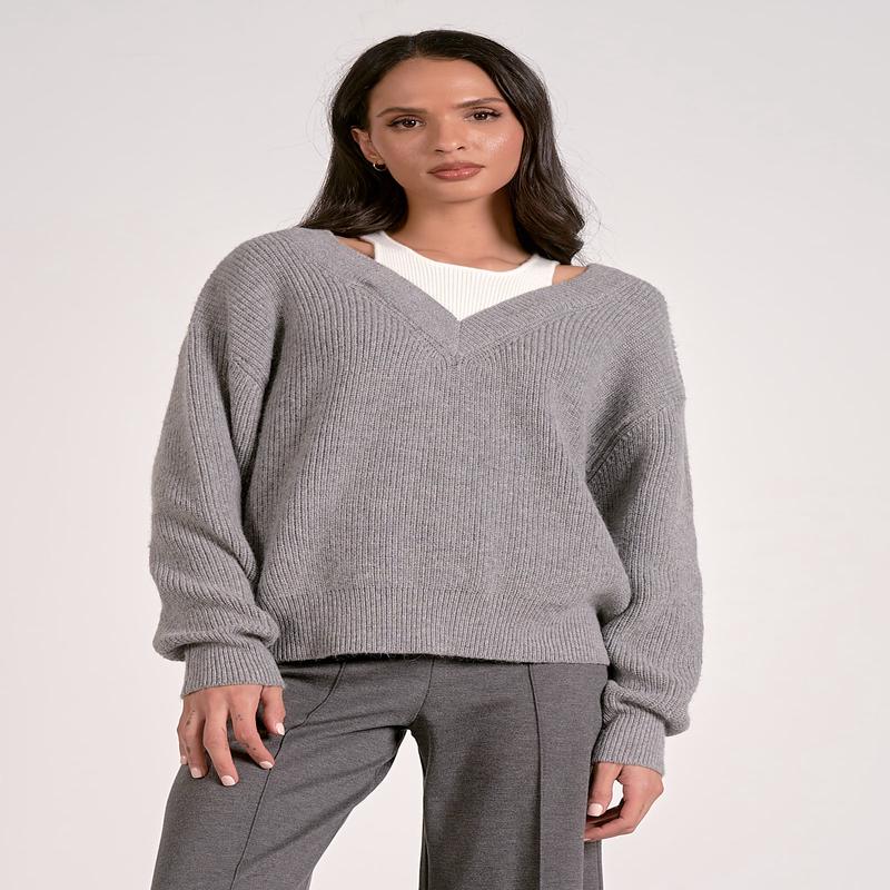 Elan Twofer Tank Sweater