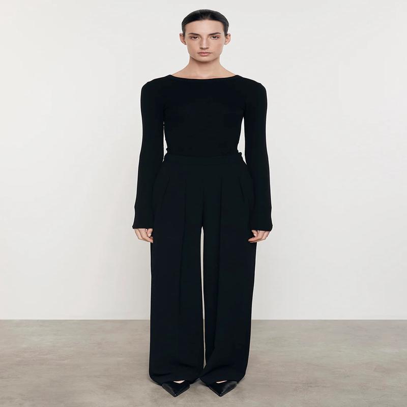 Enza Costa Ribbed Long Sleeve Shirt