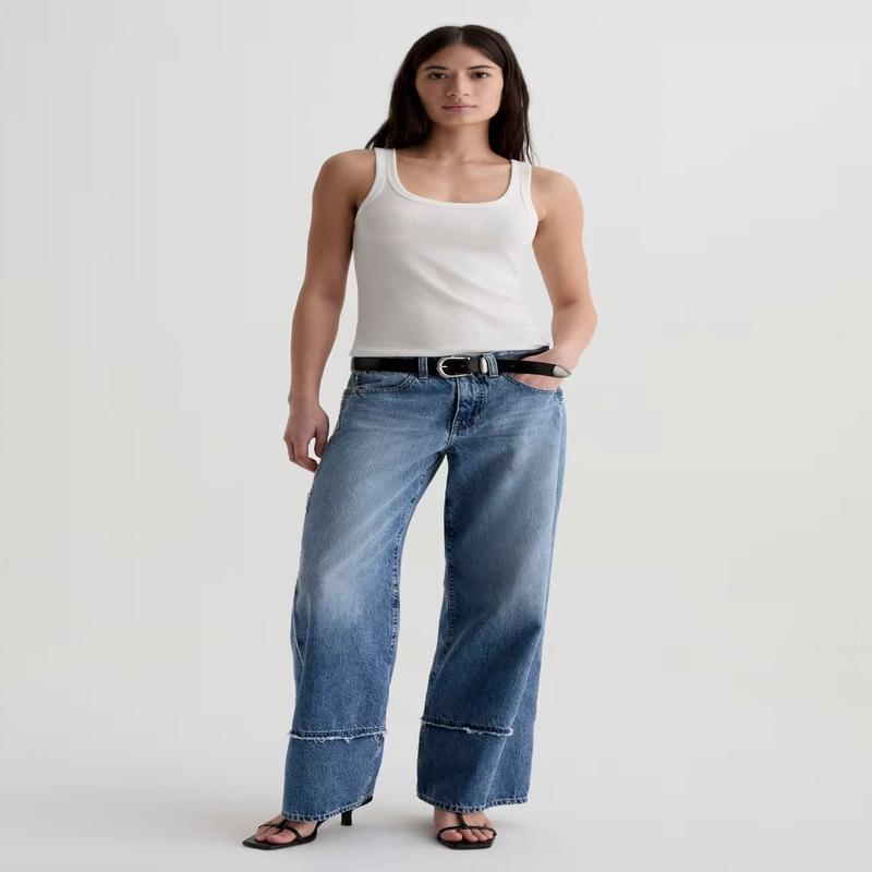 AG Adria Wide Leg Low Rise Jeans