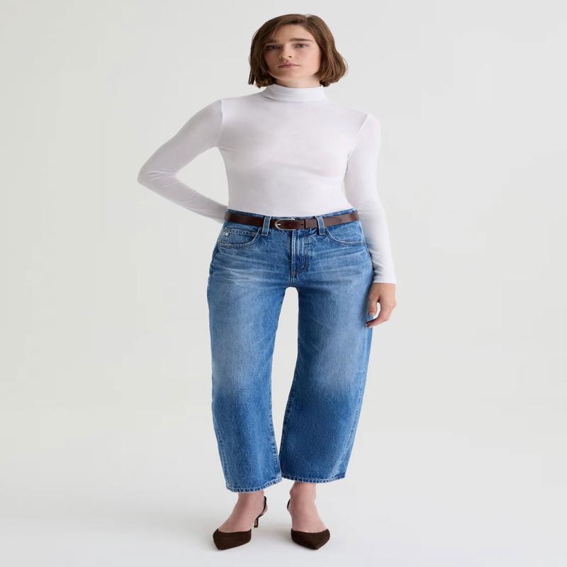 AG Jeans Hattie High Rise Barrel - Candid