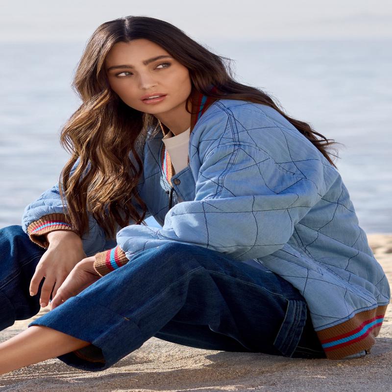 Tribal Quilted Bomber Jacket