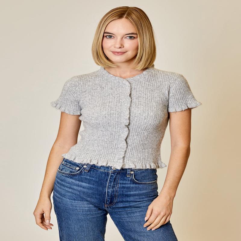 Design History Ruffle Trim Sweater
