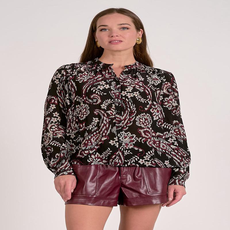 Elan Paisley Blouse