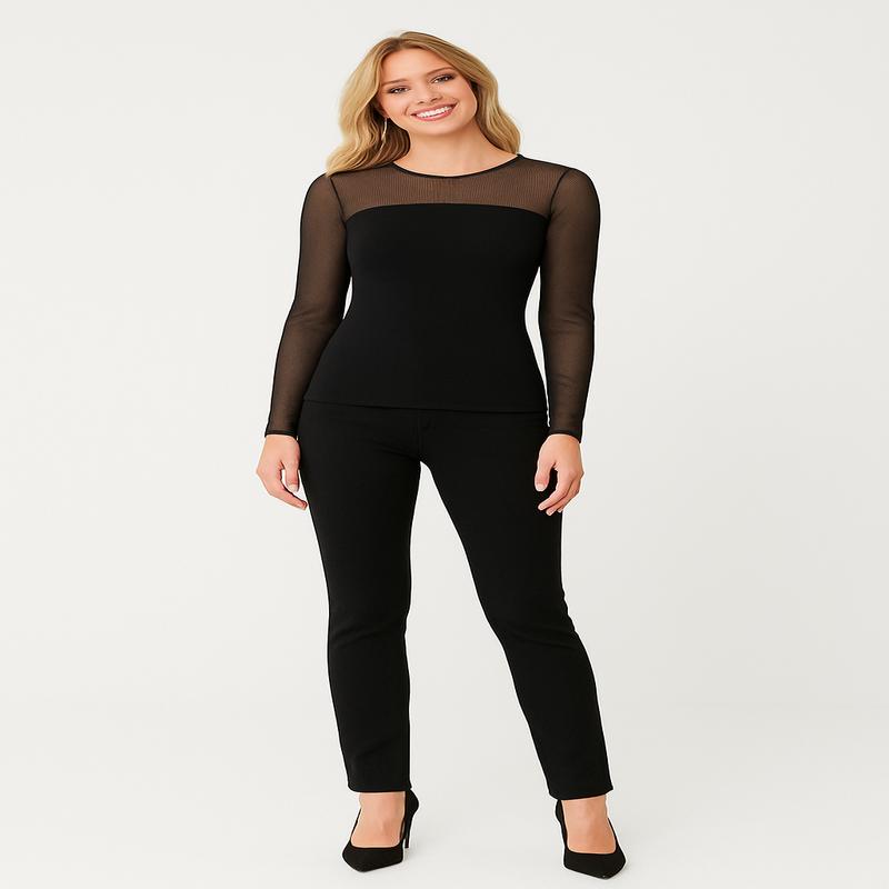 Insight Mesh Sleeve Top