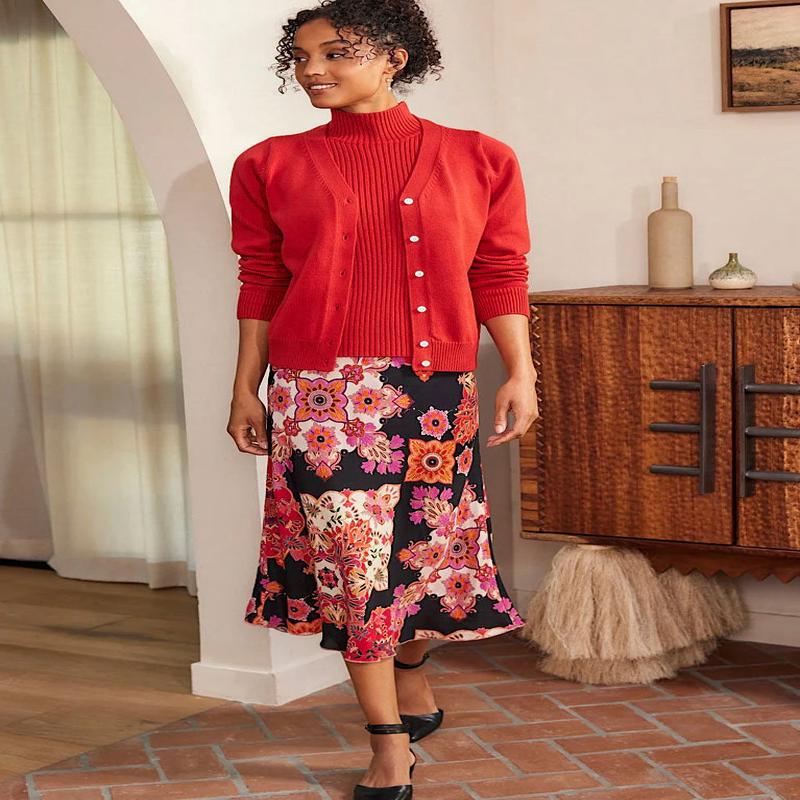 Karen Kane Bias Cut Midi Skirt