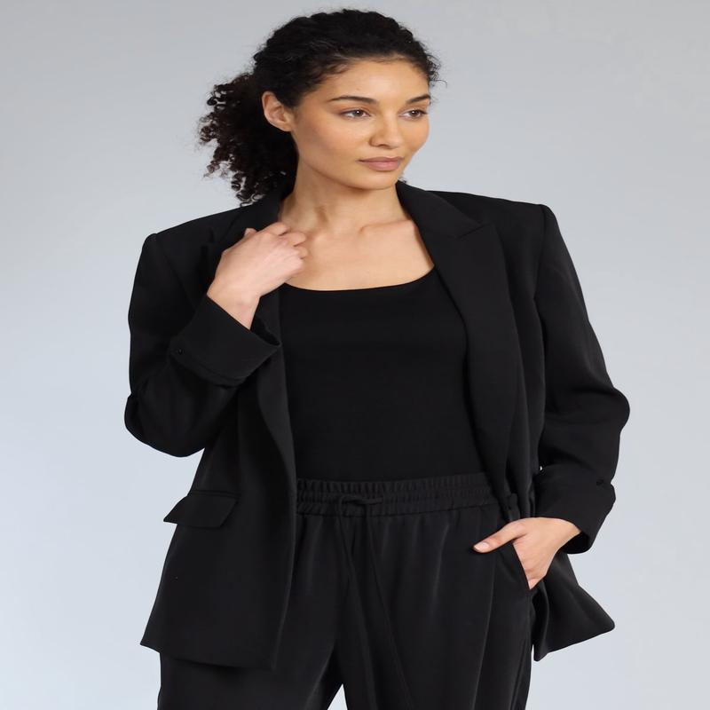 Lola + Sophie Button Cuff Blazer