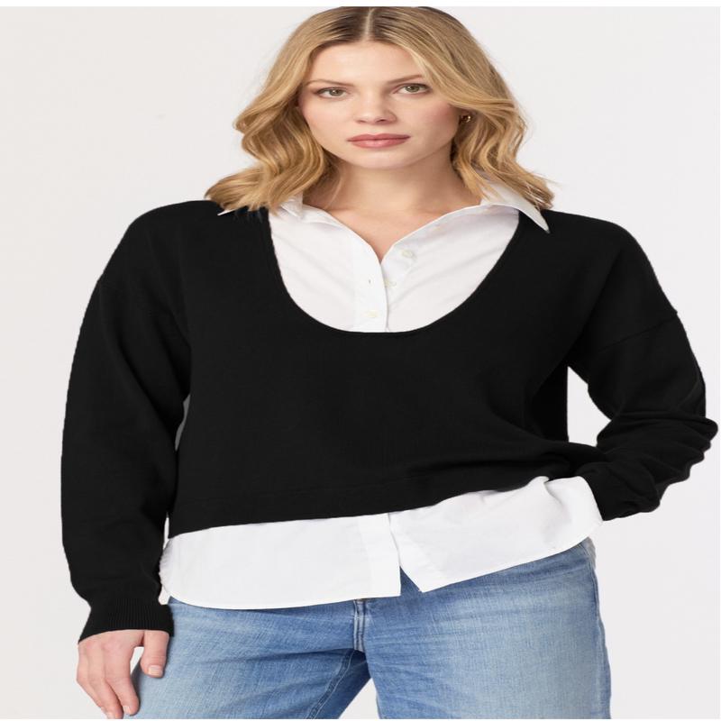 J. Society U Neck 2fer Sweater