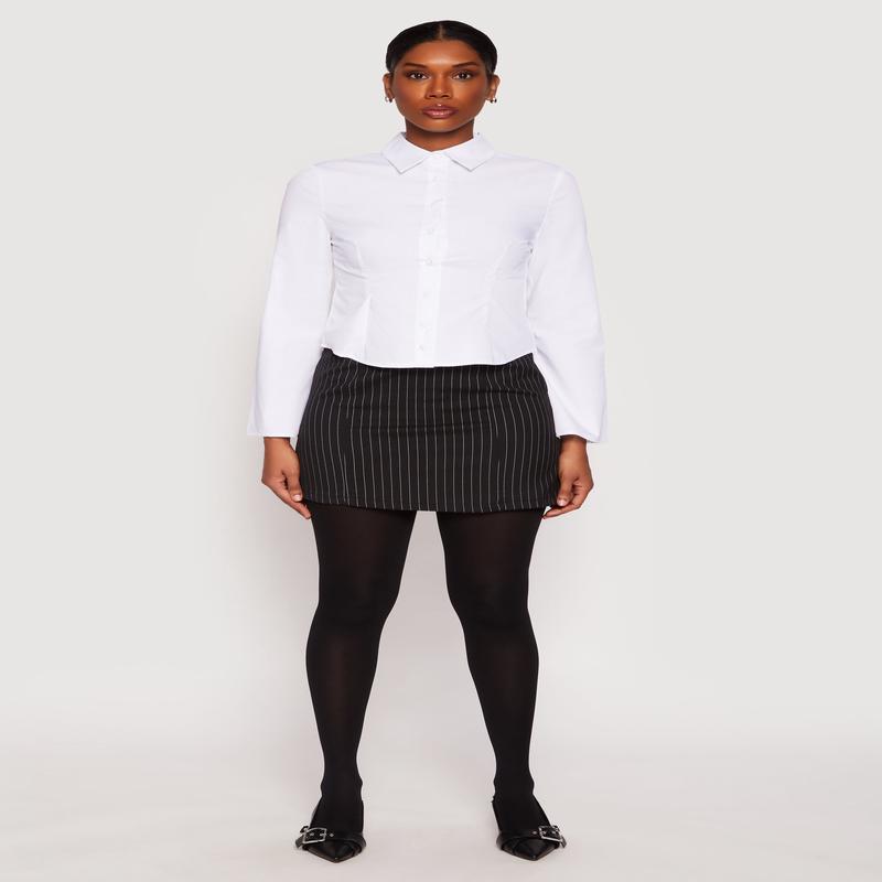 Long Sleeve Button Front Shirt