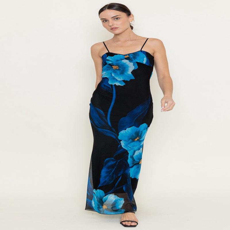 Madison Floral Mermaid Slip Dress