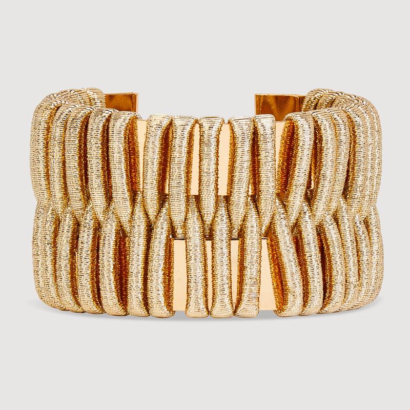 Metallic Corded Cuff Bracelet
