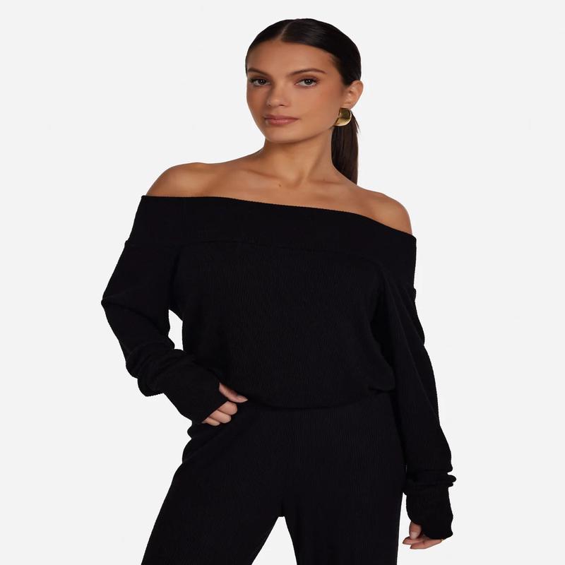 Michael Lauren Fenn Off Shoulder Sweater