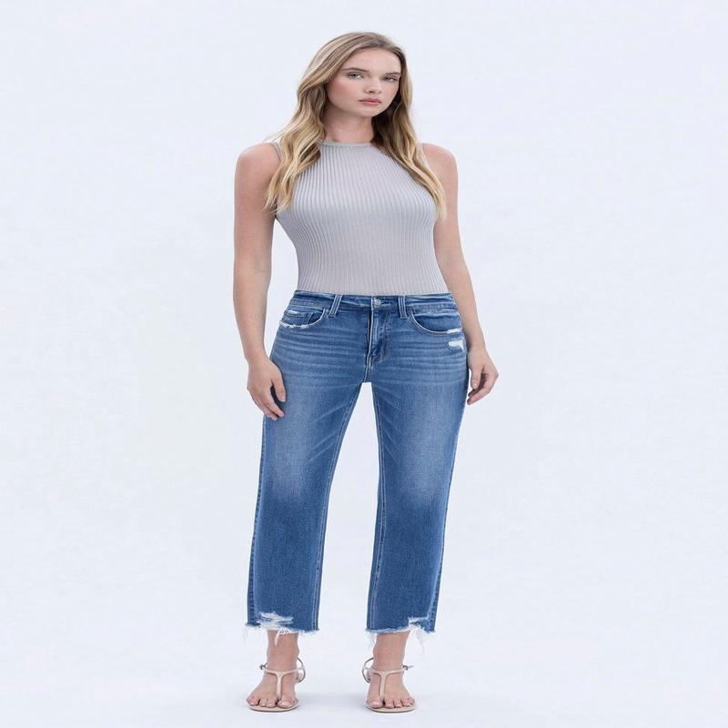 Vervet Cropped Straight Leg Jeans