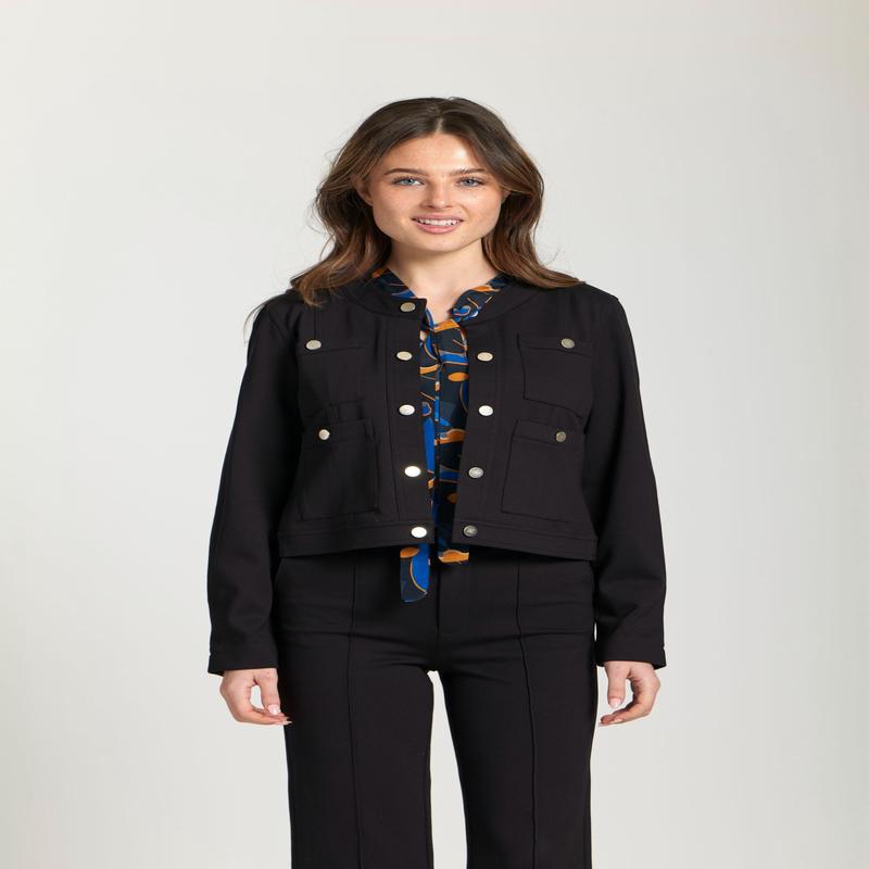 APNY Ponte Collarless Jacket