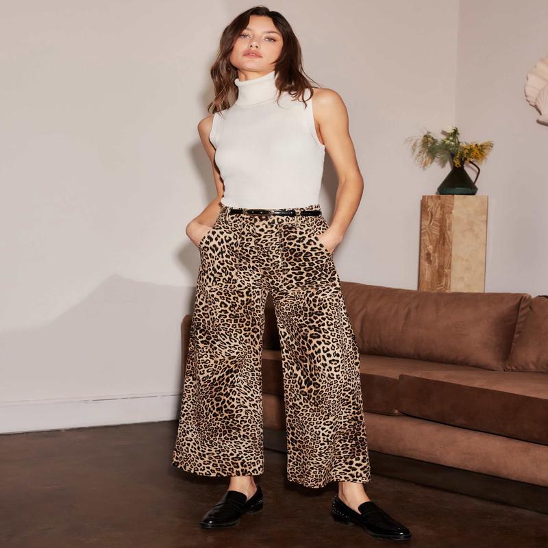 Fifteen Twenty Rylee Copped Leopard Pants