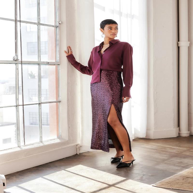 Fifteen Twenty Tawnie Side Pleat Blouse