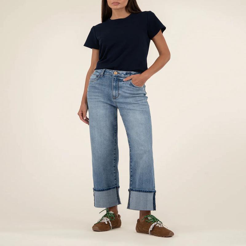 Kut Sienna High Rise Straight Leg Jeans
