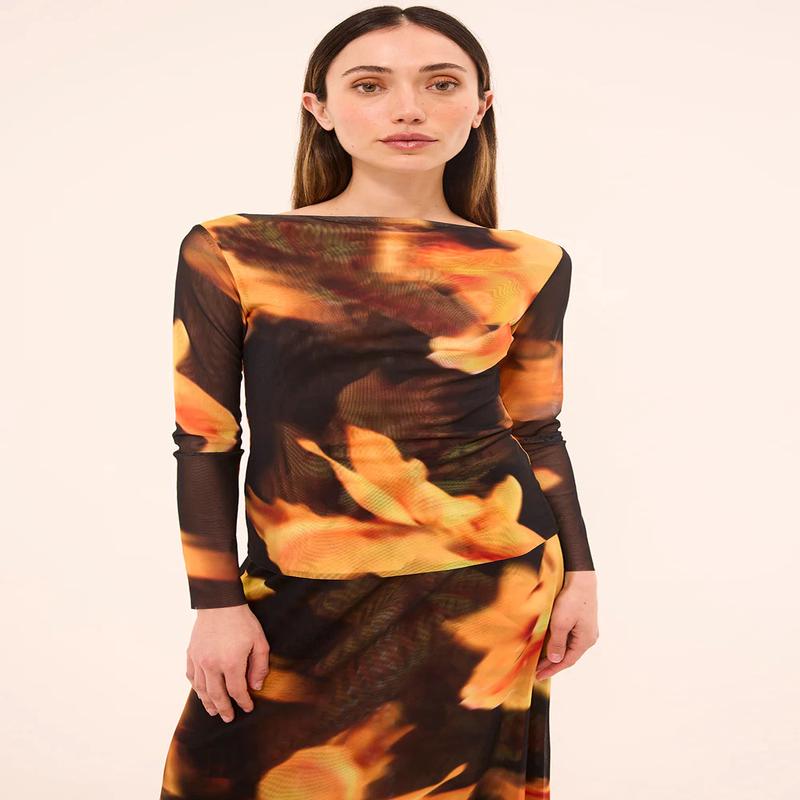 Misa Lira Yellow Flora Top