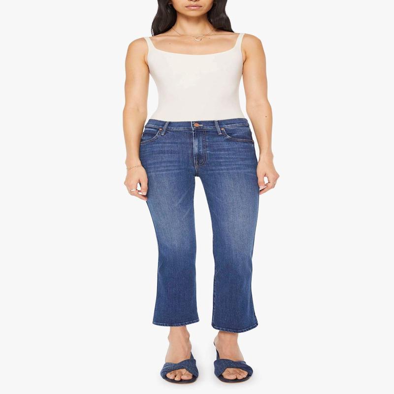 Mother Mid Rise Smokin' Double Flood Jeans