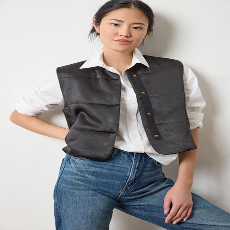 Lilla P Satin Quilted Vest