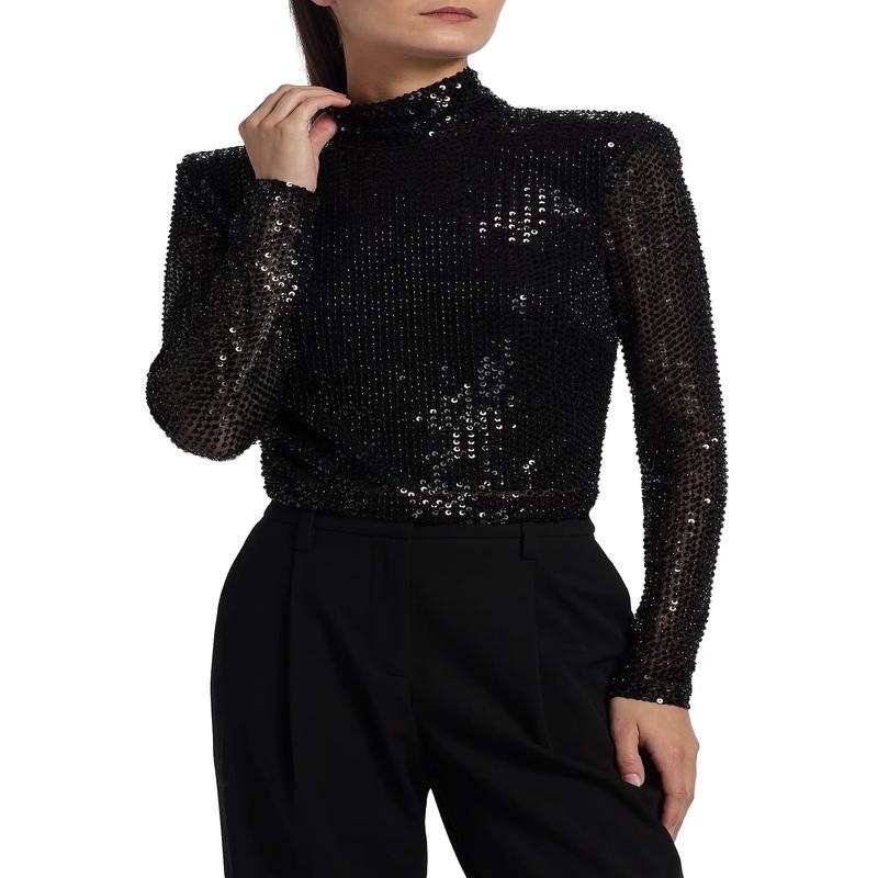 Ramy Brook Amber Sequin Turtleneck