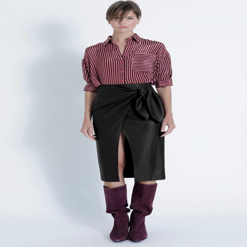 Karina Grimaldi Sybill Vegan Leather Skirt
