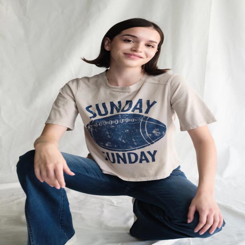 People of Leisure Sunday Funday Football Tee