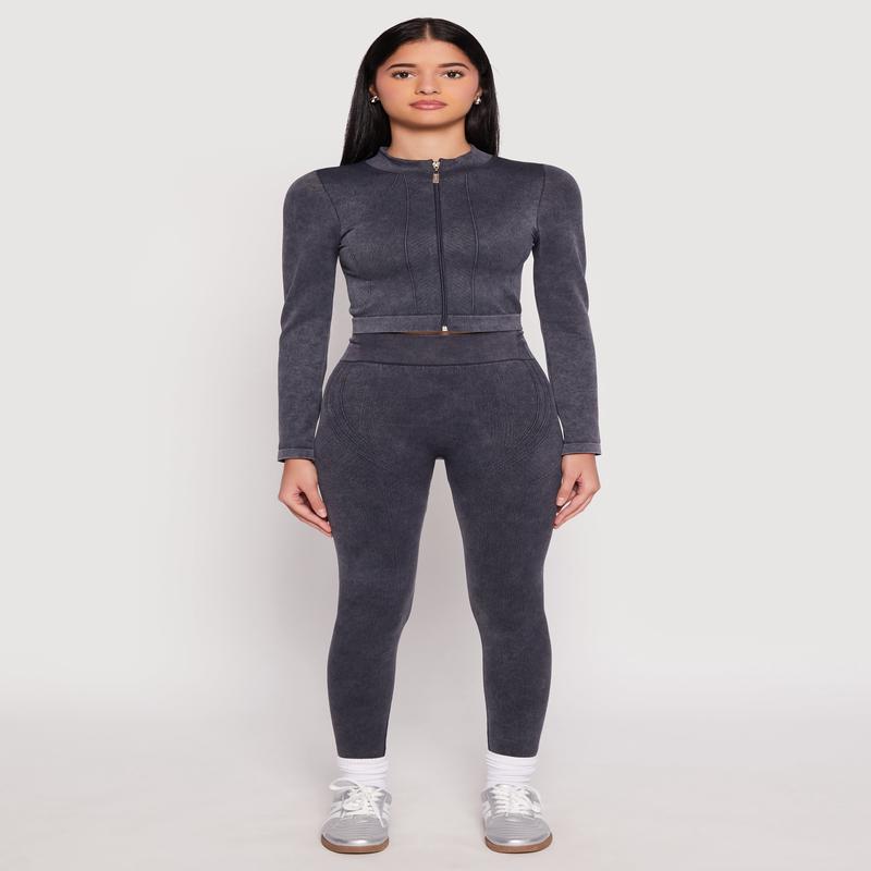 Seamless Mineral Wash High Waisted Leggings