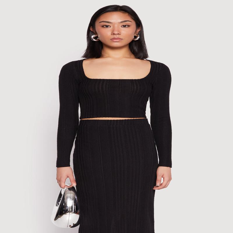 Almost Famous Brushed Knit Crop Top