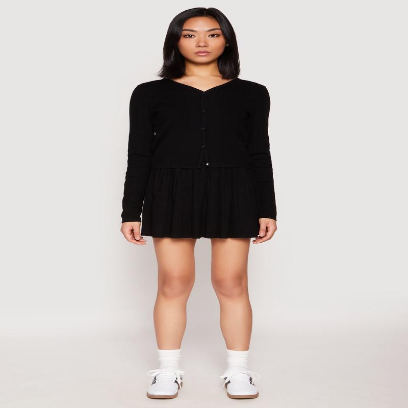 High Waist Pleated Skirt