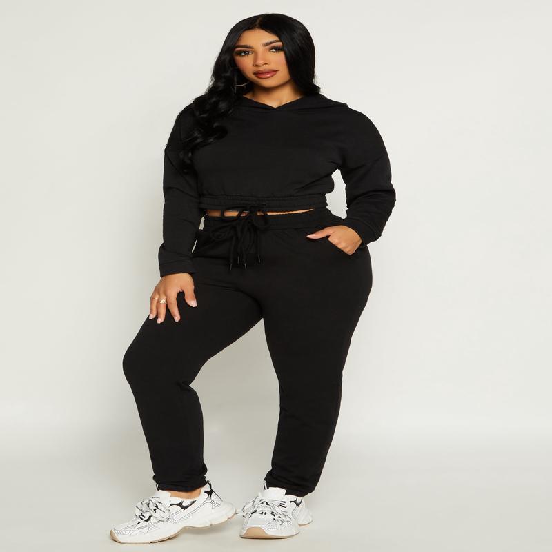 Iris Basic Fleece Drawstring Sweatpants