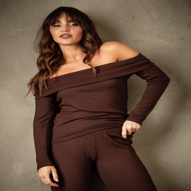 Red Haute Off Shoulder Top