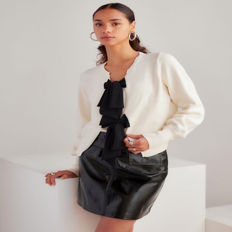 Fifteen Twenty Dena Ribbon Sweater Cardigan
