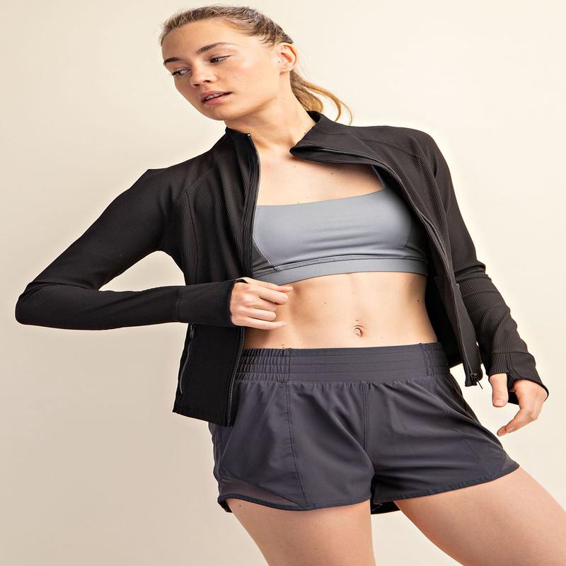 RM Ribbed Zip Up Jacket