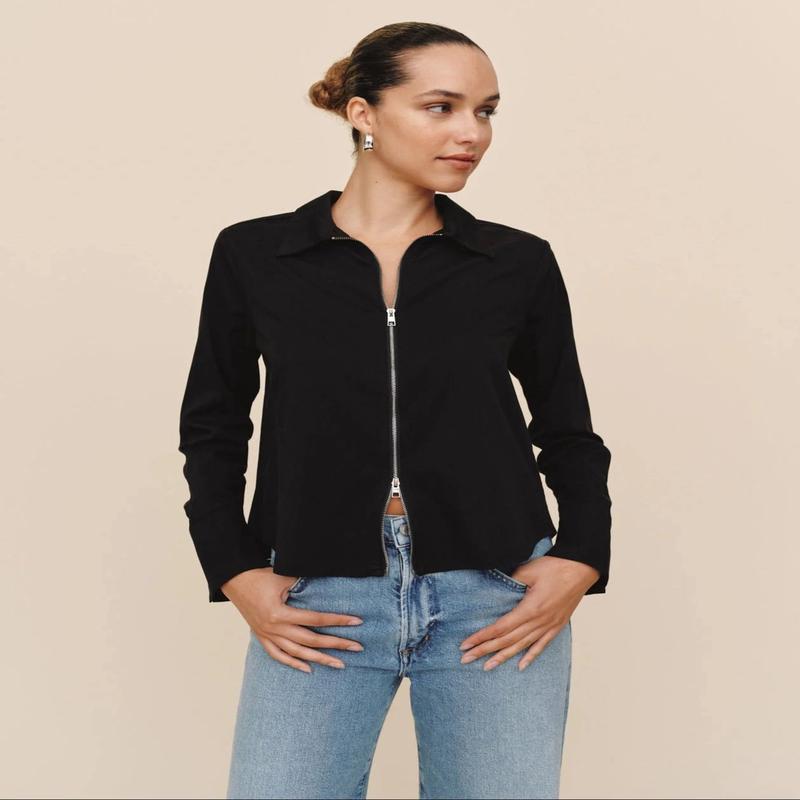 Bella Dahl Long Sleeve Zip Front Shirt