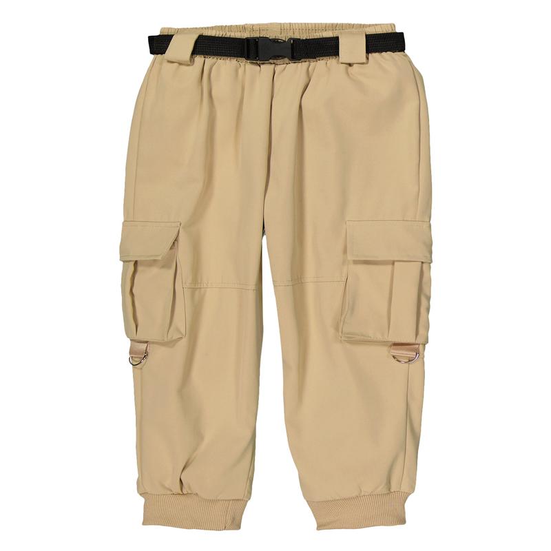 Girls Belted Cargo Pocket Joggers
